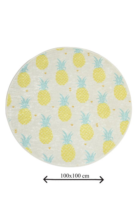 Mijölnir Ananas Djt Cap Alfombrilla de Baño Multicolor 100 cm